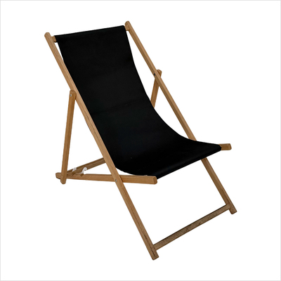 Liegestuhl Holz schwarz @_oblique